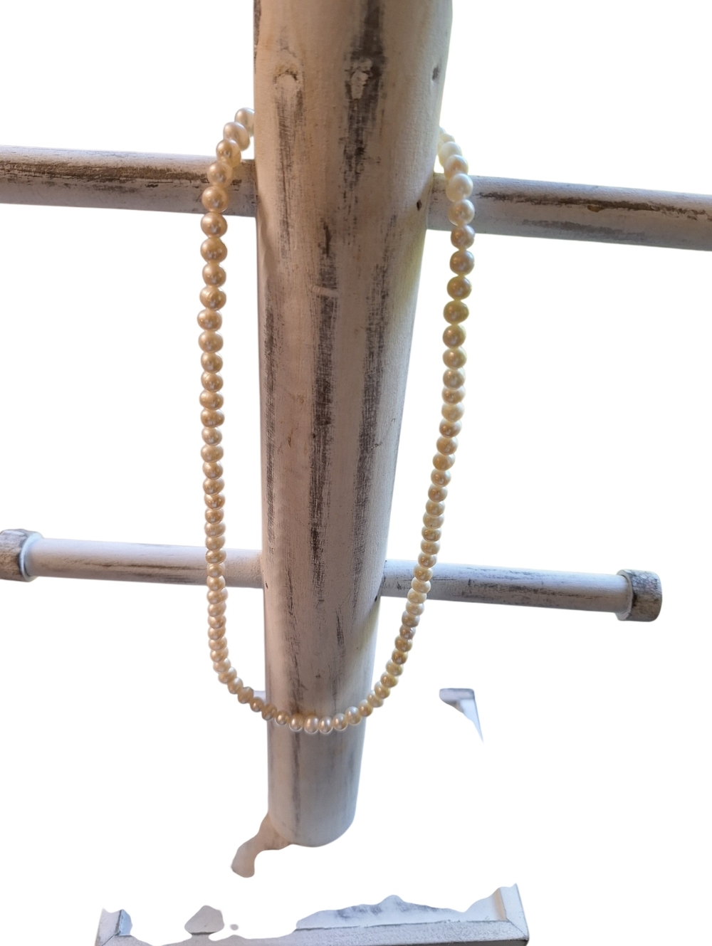 FRESHWATER Pearl NECKLACE w/ Sterling Silver Clasp WEDDING BRIDE WHITE 20 inches